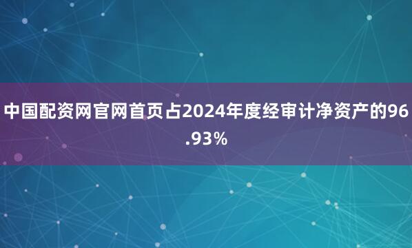 中国配资网官网首页占2024年度经审计净资产的96.93%